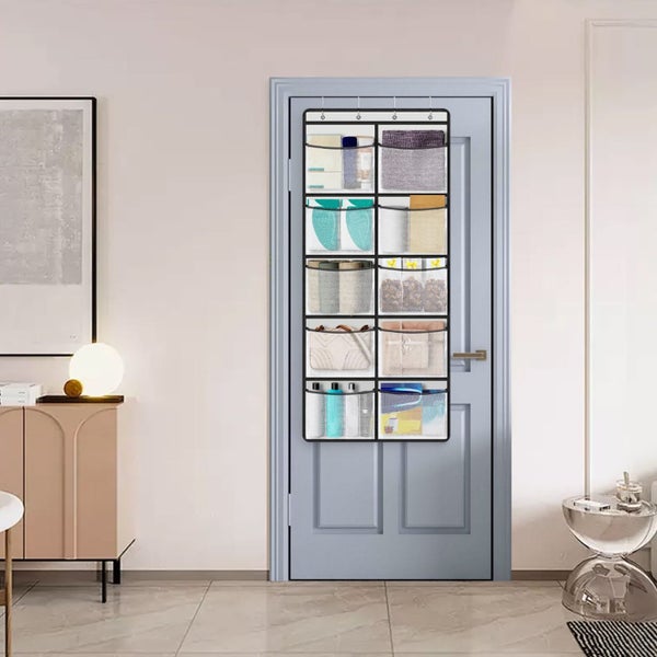 Over the Door Shoe Organizer, Closet Storage Holder, Hanging Shelves for Ba Carousel 6