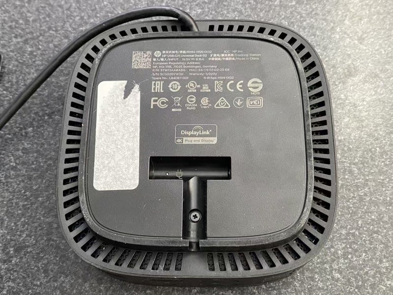 *$1 Reserve* HP USB-C Universal Dock G2 HSN-IX02 DisplayLink 4K Docking Station Carousel 9
