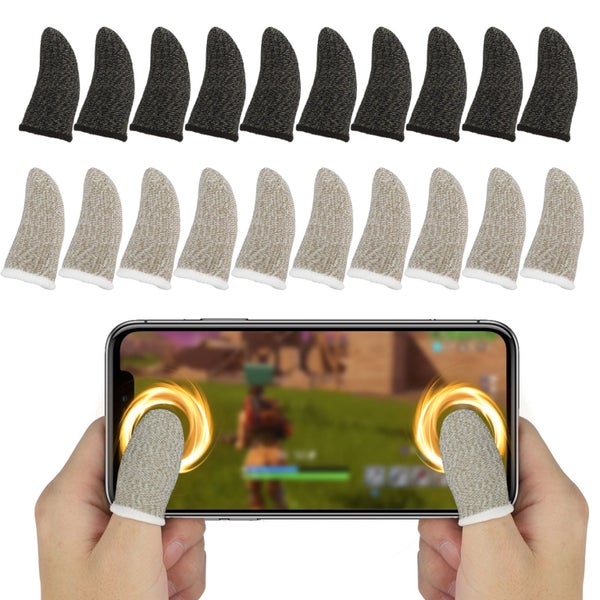 20 Pcs Mobile Game Finger Sleeves, Touch Screen Fingertip Gloves, Breathabl Carousel 1