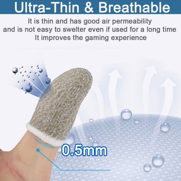 20 Pcs Mobile Game Finger Sleeves, Touch Screen Fingertip Gloves, Breathabl Carousel 2