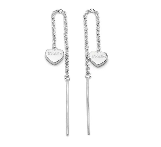 STOLEN GIRLFRIENDS CLUB | Stolen Heart Thread Earrings - Sterling Silver Carousel 1