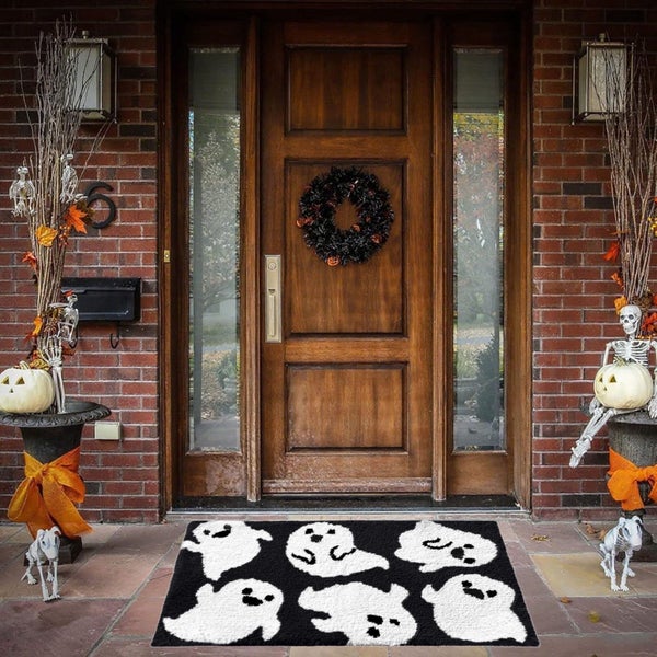 Halloween Rug 20x31" Halloween Bath Mat, Ghost Decor Halloween Bathroom Rug Carousel 1