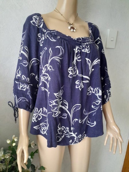 ** JUST JEANS** Linen blend top- SIZE 16-AS NEW Carousel 2