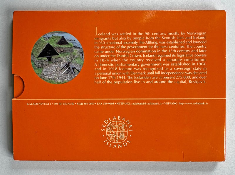 Iceland 2000 Mint Set - 5 Coins 1/5/10/50/100 Krónur - Complete Carousel 2