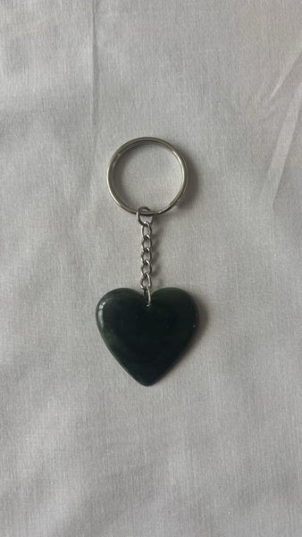 Greenstone Heart keychain Carousel 1