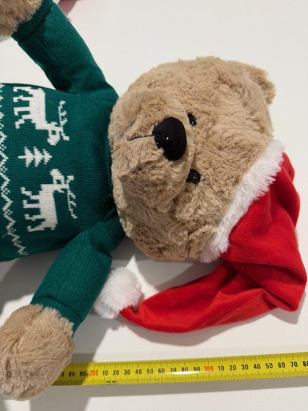 2017 Christmas Santa Bear with Green Knitted Reindeer Jersey Carousel 10