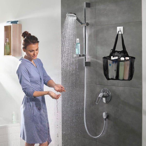 Mesh Shower Caddy Portable with Drawstring, Large Capacity Shower Tote Bag Carousel 8