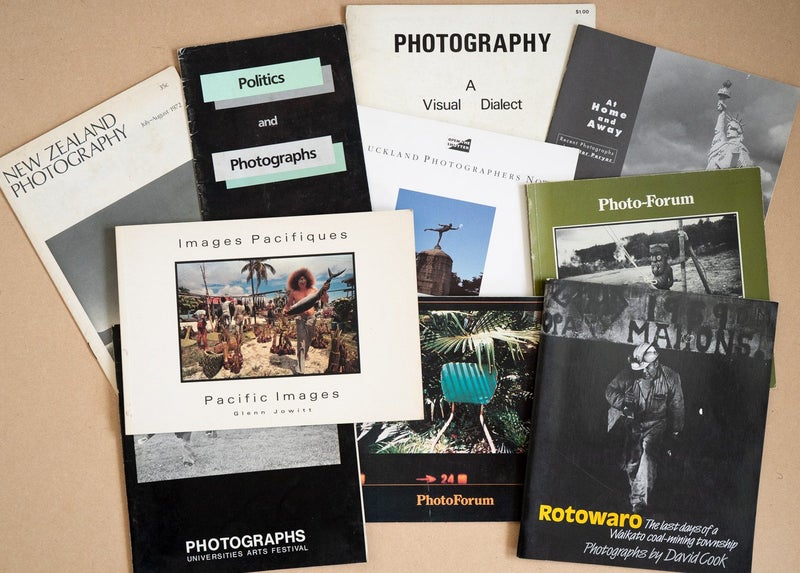 A selection of ten rare NZ photography books. PhotoForumNZ fundraiser Carousel 1