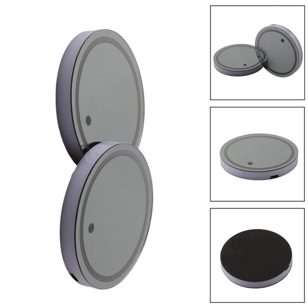 NEW Car LED Cup Holder Light Mats Car Coasters Bottle Atmosphere Light Cons Carousel 9