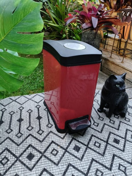 EKO red slim designer soft close pedal bin Carousel 1