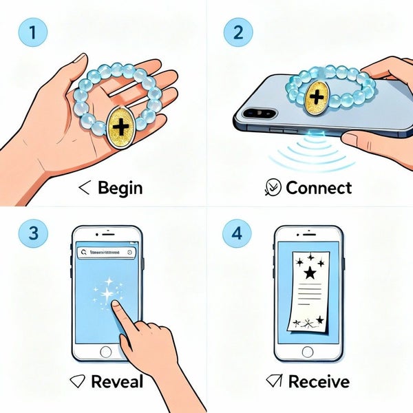 Smart NFC Bible Verse Crystal Bracelet – Obsidian (Protection & Grounding) Carousel 2