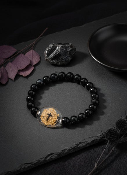 Smart NFC Bible Verse Crystal Bracelet – Obsidian (Protection & Grounding) Carousel 7