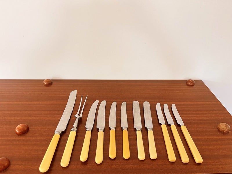 Vintage Bone Knives Bulk Lot X11 Carousel 1