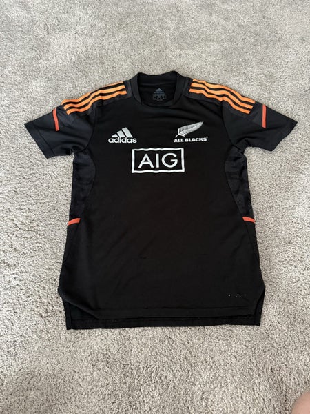 All Blacks training jersey neon orange stripes XS Carousel 1