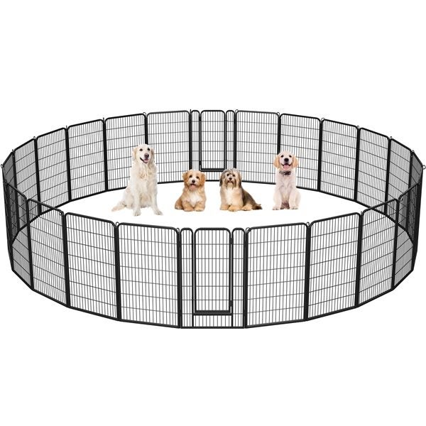 24 Panels Heavy Duty Dog Pen Panels 120cm Carousel 1