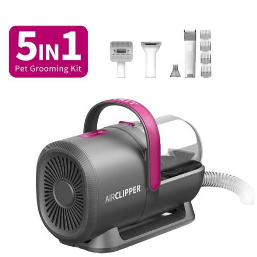 Petkit FurWaker 5-in-1 Pet Grooming Kit (AirClipper) includes 5 Professional Carousel 1