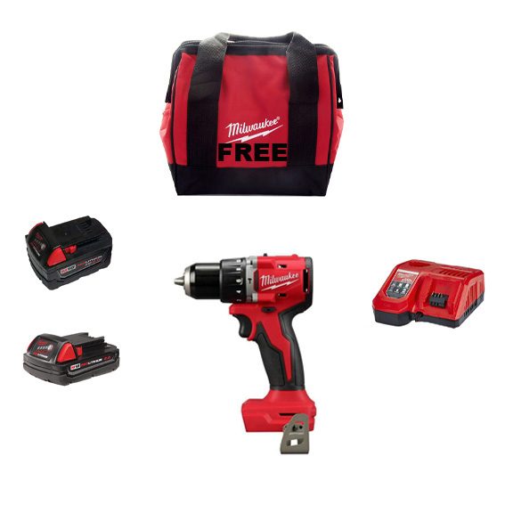 Milwaukee M18 Compact Brushless 1/2" Hammer Drill/Driver Kit Carousel 1