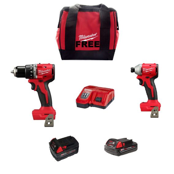 Milwaukee M18 Brushless Cordless Compact Drill/Impact Kit Carousel 1