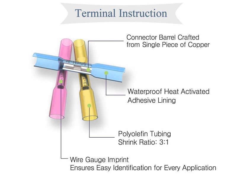 Heat Shrink Butt Terminals Wire Connectors NZ Clearance Carousel 8