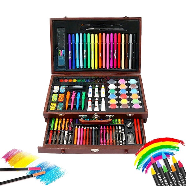 123 Piece Deluxe Art Set, Painting Drawing Art Supplies with Acrylic Paints