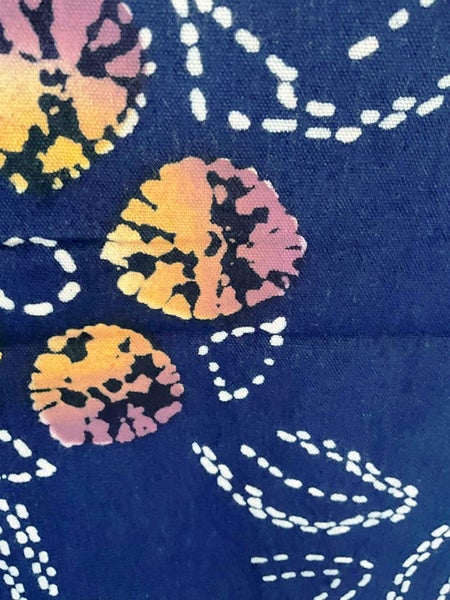 Japanese Noren, doorway curtain for privacy or decor. Mostly blue and white. Carousel 3