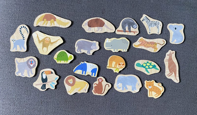 Twenty One DJECO MAGNETIC ANIMALS - Educational Toy Carousel 1