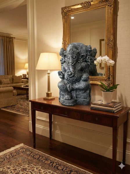 Lord Ganesh Statue - Fiber Cement - Black Finish - 60cms Carousel 2