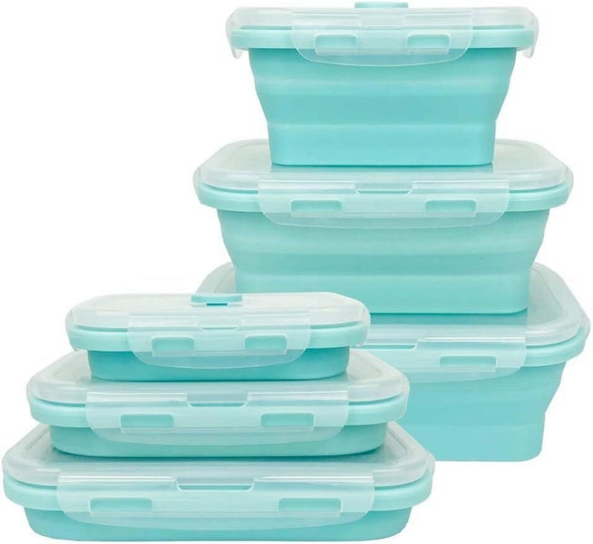 Collapsible Silicone Food Storage Containers with Lids, Silicone Lunch Box Carousel 1