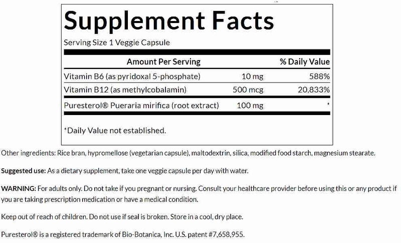 PUERARIA MIRIFICA - 100 mg - 60 VEGE CAPS Carousel 2