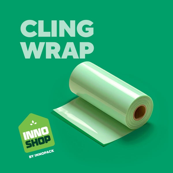 CLING WRAP 330MM X 150M X 10UM PLASTIC KNIFE - 1 ROLL ($8.00 EACH) Carousel 2