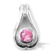 Loverly 925 Sterling Silver Pink Pendent Carousel 1