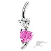 Loverly Sterling Silver 2 Heart Pendent Carousel 1