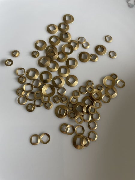 Brass Washers with Square Holes W-2