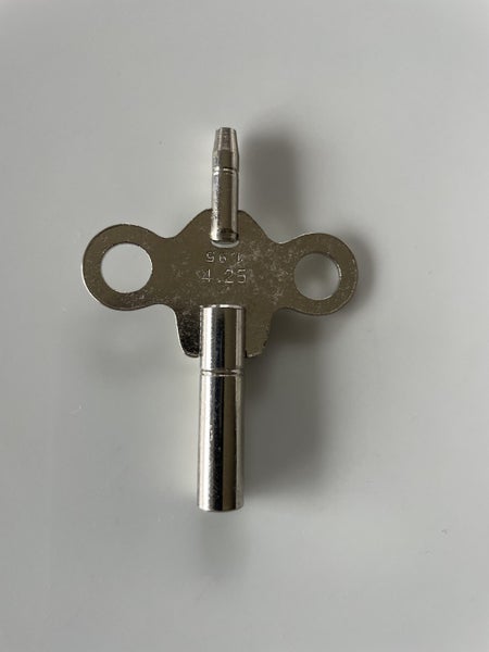Choose ONE from 9 Different Sizes of Double END Nickelled Clock KEY, DEK