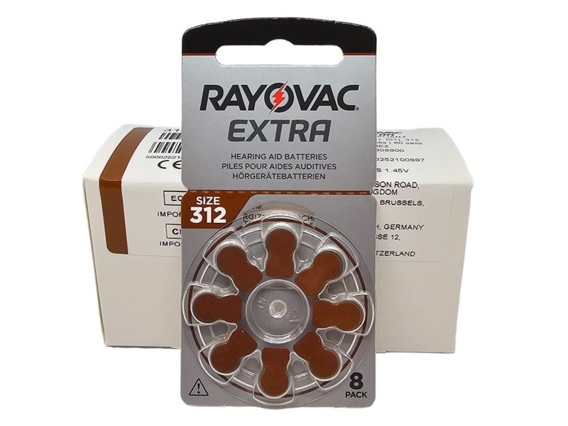 Rayovac Extra P312 (PR41, size 312)Hearing Aid - 80 Batteries (BP8 x 10) Carousel 1