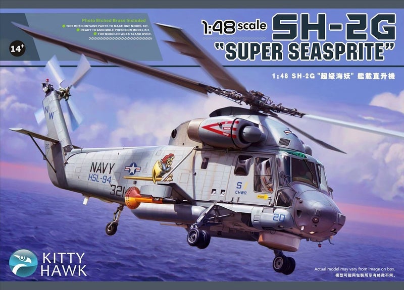 Kitty Hawk 1/48 Scale Kaman SH-2G Super Seasprite KH80126 Plastic Model Kit D...64596641404034110