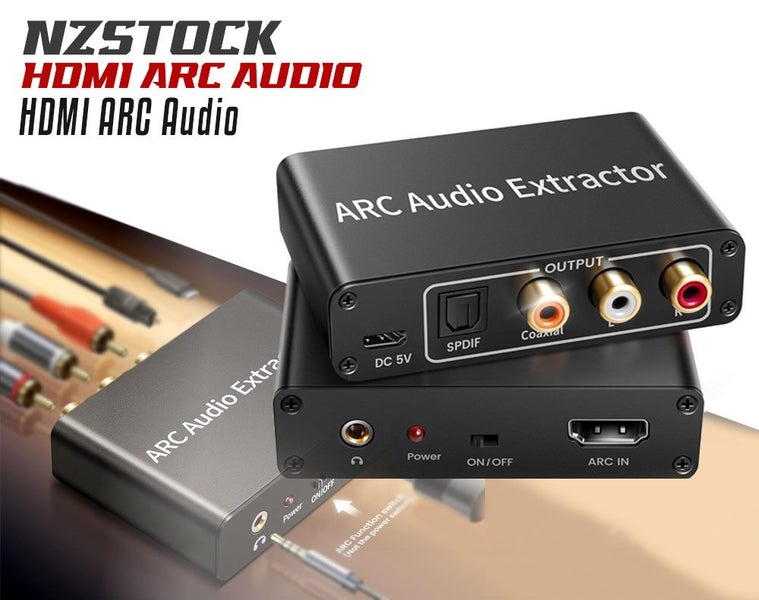 HDMI ARC Audio Extractor Adapter Fiber Coaxial 3.5mm RCA Stereo Converter Carousel 1