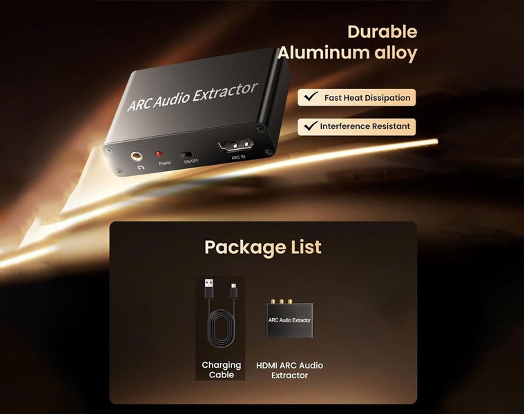 HDMI ARC Audio Extractor Adapter Fiber Coaxial 3.5mm RCA Stereo Converter Carousel 9