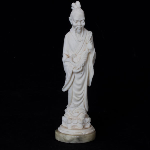 Vintage small, resin bonded marble and alabaster statue by Arnaldo Gianelli Carousel 1