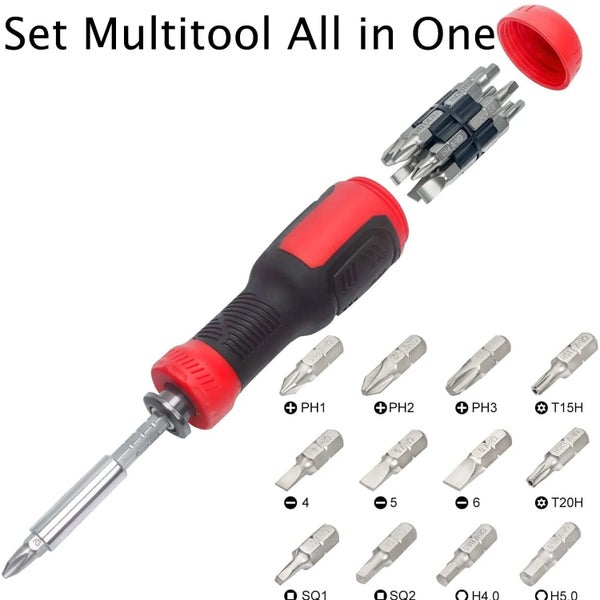 Screw Driver,Multi Screwdriver 13-in-1 Screw Driver Adjustable Screwdriver Carousel 1