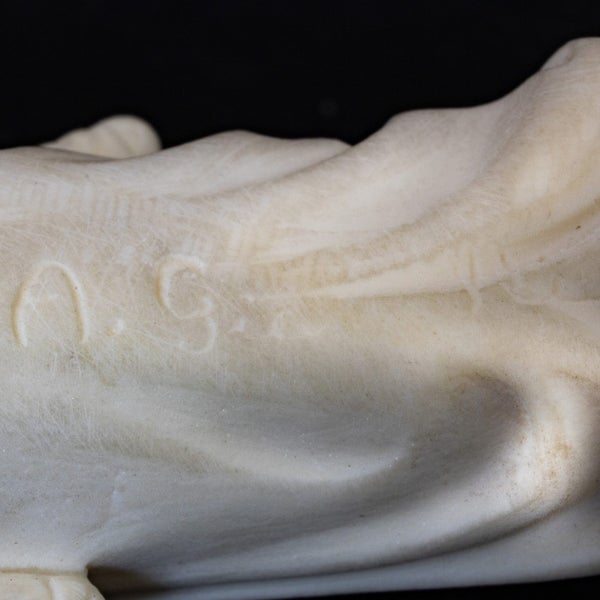 Vintage small, resin bonded marble and alabaster statue by Arnaldo Gianelli Carousel 6