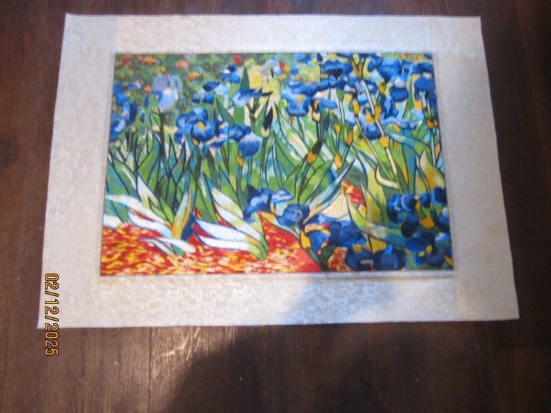 Chinese Silk embroidery.Van Gogh's "The Irises " Carousel 1