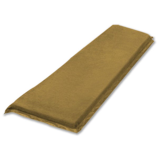 Self Inflating Mattress Sleeping Suede Air Bed Camping Hiking Joinable - Beige Carousel 1
