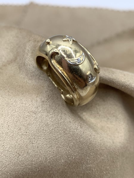 "SWEET GIFT" 9ct Gold Diamond Designed Dome Ring *Perfect Gift* Carousel 2