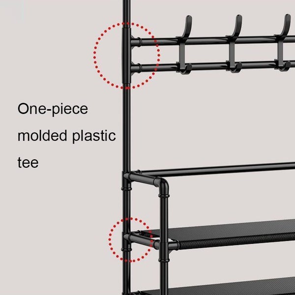 5Tier Coat Shoe Rack Sturdy Large Entryway Rack Carousel 2