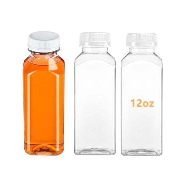 3 Pack 12 Oz Juice Bottles Plastic Mini Fridge Bottles, Leak Proof, Beverag Carousel 1