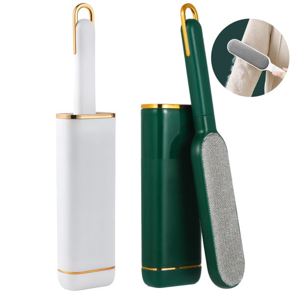 2 Pcs Lint Brushes for Clothes, Double-Sided Pet Hair Removers with Self-Cl Carousel 1