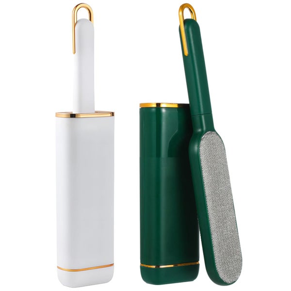 2 Pcs Lint Brushes for Clothes, Double-Sided Pet Hair Removers with Self-Cl Carousel 2