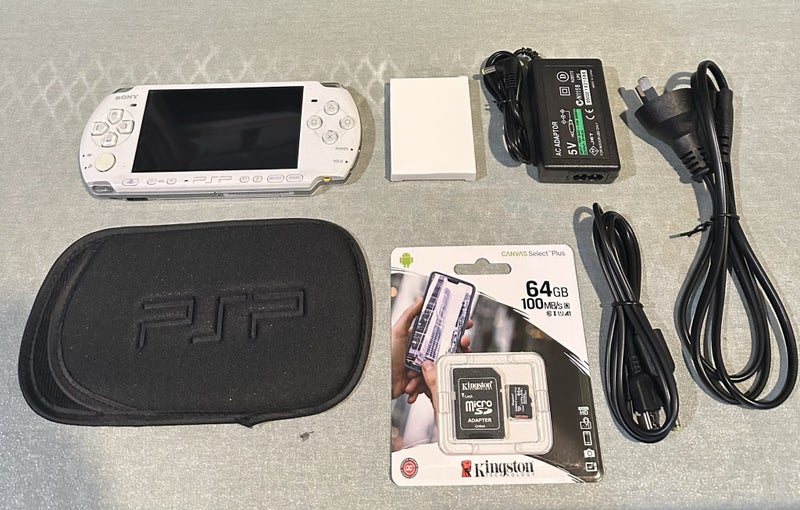PSP 3000 – Pearl White | 64GB | Fully Set Up64617445265027110