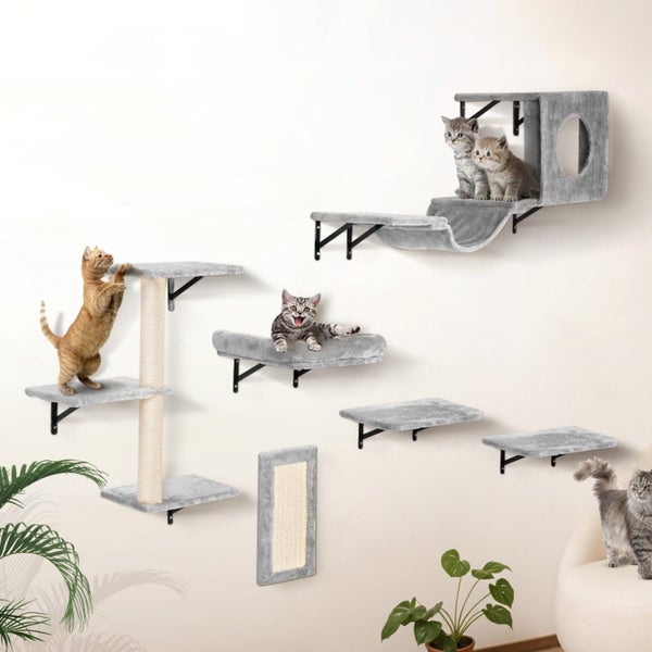 Wall Mounted Cat Shelves Cat Wall Shelves And Perches With Jumping Boards Ham... Carousel 1